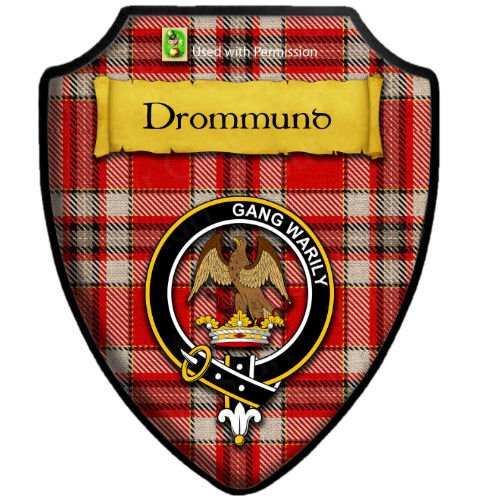 Image 2 of Drummond Of Perth Dance Tartan Crest Wooden Wall Plaque Shield