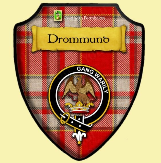 Image 7 of Drummond Of Perth Dance Tartan Crest Wooden Wall Plaque Shield