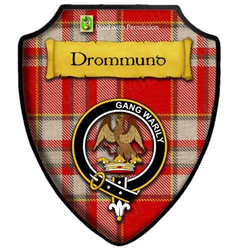 Image 8 of Drummond Of Perth Dance Tartan Crest Wooden Wall Plaque Shield