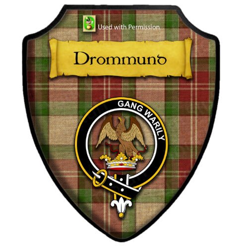 Image 10 of Drummond Of Perth Dance Tartan Crest Wooden Wall Plaque Shield
