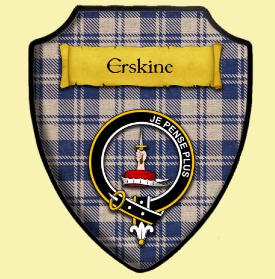 Image 0 of Erskine Blanket Tartan Crest Wooden Wall Plaque Shield