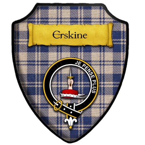 Image 2 of Erskine Blanket Tartan Crest Wooden Wall Plaque Shield