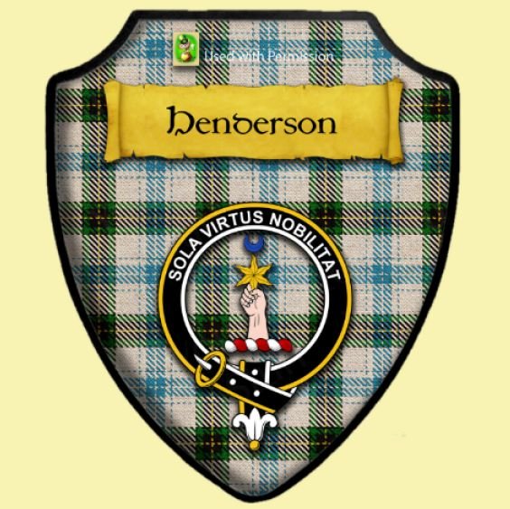 Image 0 of Henderson Dance Tartan Crest Wooden Wall Plaque Shield