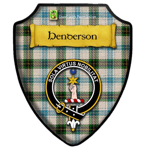 Image 2 of Henderson Dance Tartan Crest Wooden Wall Plaque Shield