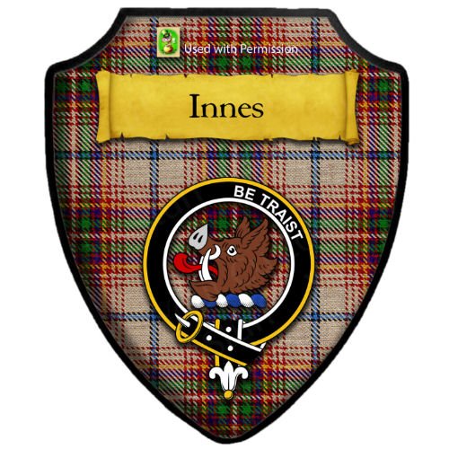 Image 2 of Innes Dance Tartan Crest Wooden Wall Plaque Shield