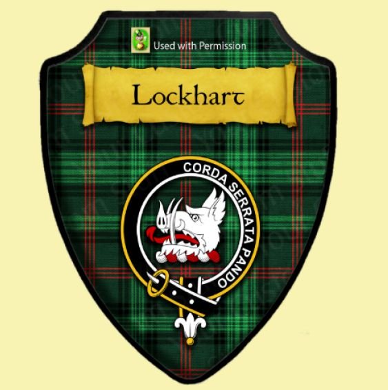 Image 0 of Lockhart Hunting Tartan Crest Wooden Wall Plaque Shield