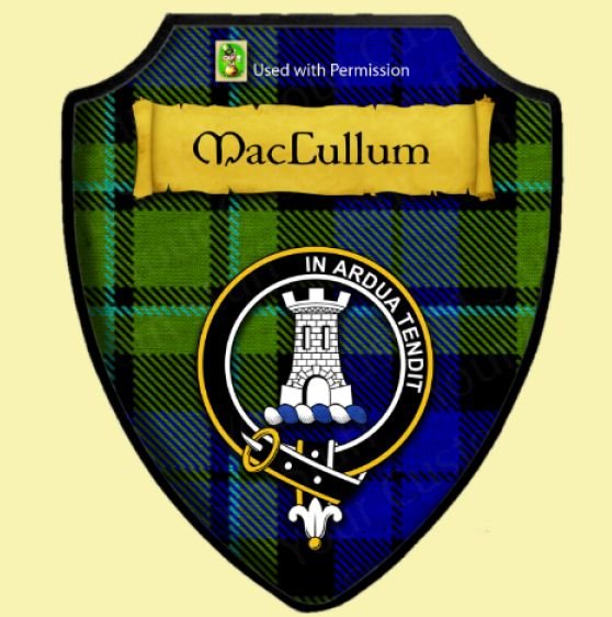 Image 4 of MacCallum Modern Tartan Crest Wooden Wall Plaque Shield