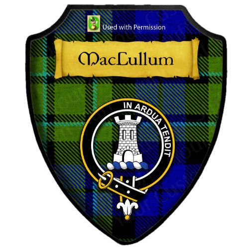 Image 6 of MacCallum Modern Tartan Crest Wooden Wall Plaque Shield