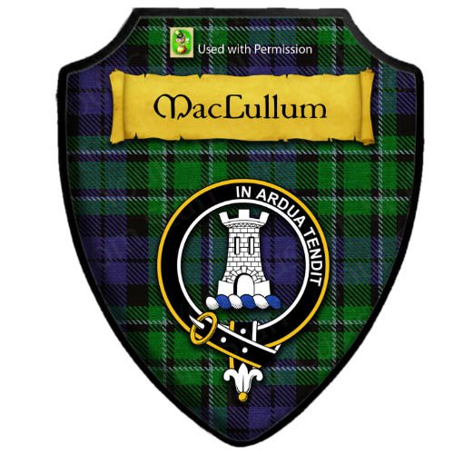 Image 8 of MacCallum Modern Tartan Crest Wooden Wall Plaque Shield