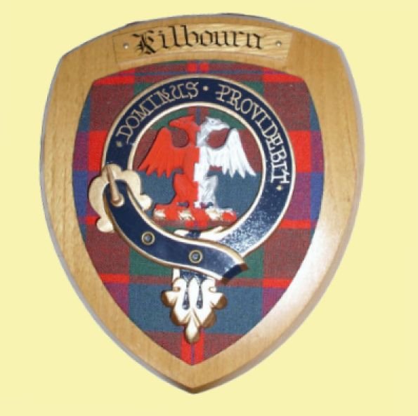 Image 0 of Kilbourn Clan Crest Tartan 10 x 12 Woodcarver Wooden Wall Plaque 