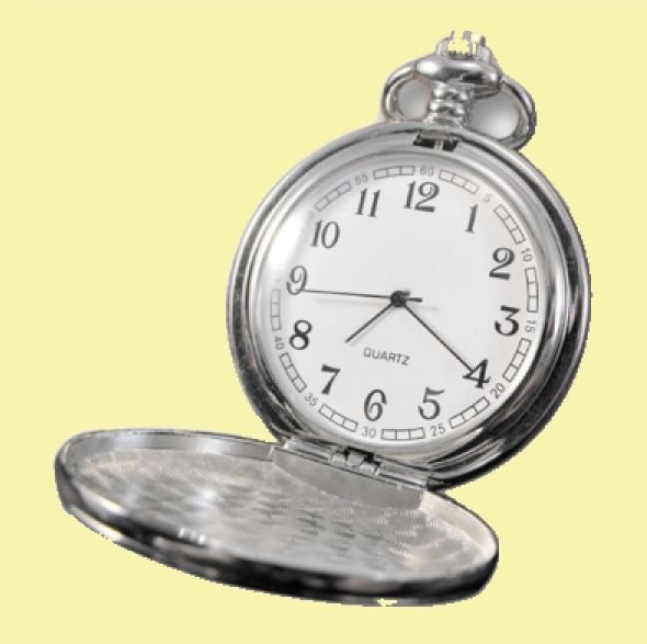 Image 2 of Achmuty Clan Crest Round Shaped Chrome Plated Pocket Watch