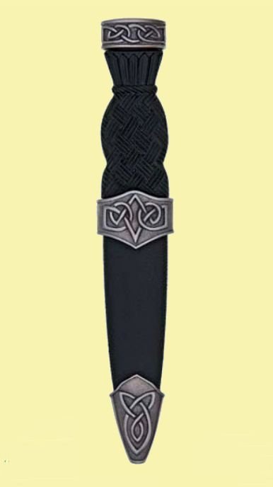 Image 0 of Celtic Antiqued Knotwork Detail No Crest Plain Top Sgian Dubh