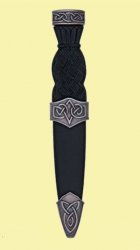 Celtic Antiqued Knotwork Detail No Crest Plain Top Sgian Dubh