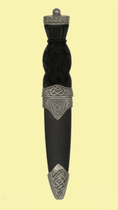 Image 0 of Celtic Antiqued Knotwork Detail No Crest Ball Top Sgian Dubh