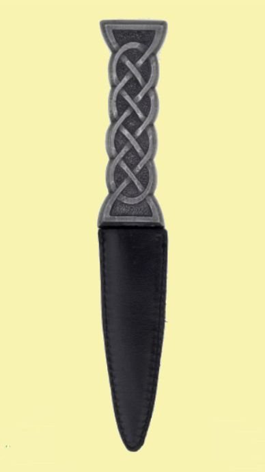 Image 0 of Celtic Interlacing Knotwork Handle Leather Sheath Sgian Dubh