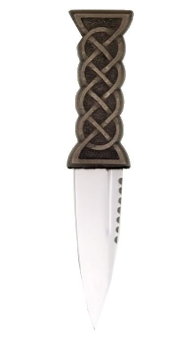 Image 3 of Celtic Interlacing Knotwork Handle Leather Sheath Sgian Dubh