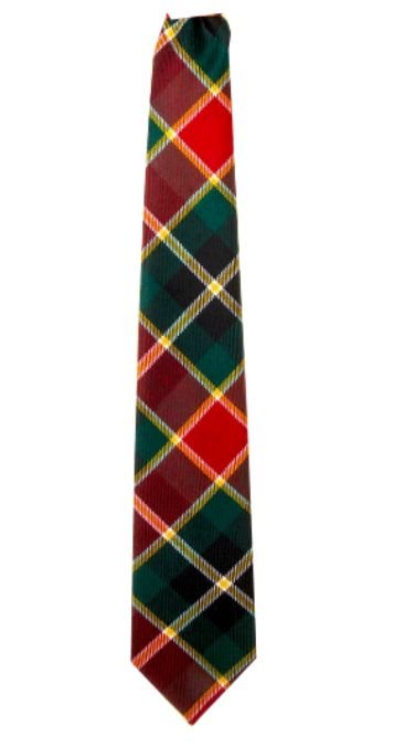 Image 3 of MacLachlan Old Modern Clan Tartan Lightweight Wool Straight Mens Neck Tie
