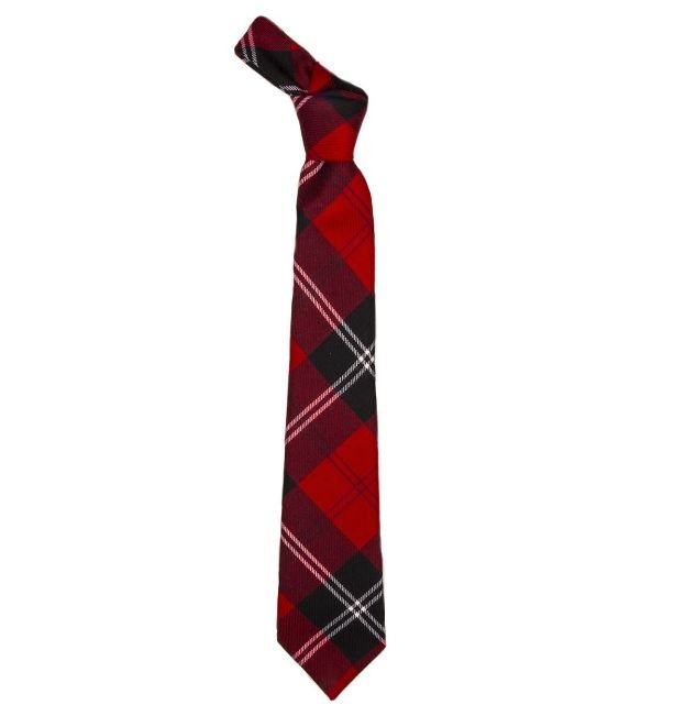 Image 1 of Ramsay Red Modern Tartan Lightweight Wool Straight Mens Neck Tie