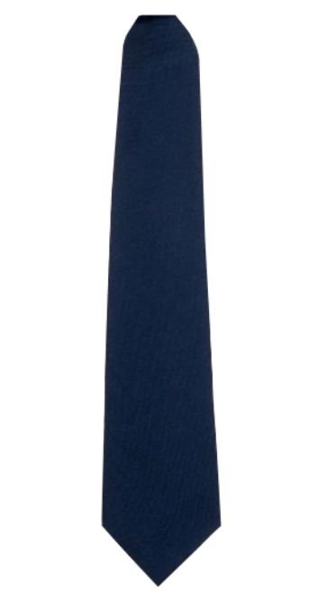 Image 3 of Navy Plain Coloured Lightweight Wool Straight Mens Neck Tie