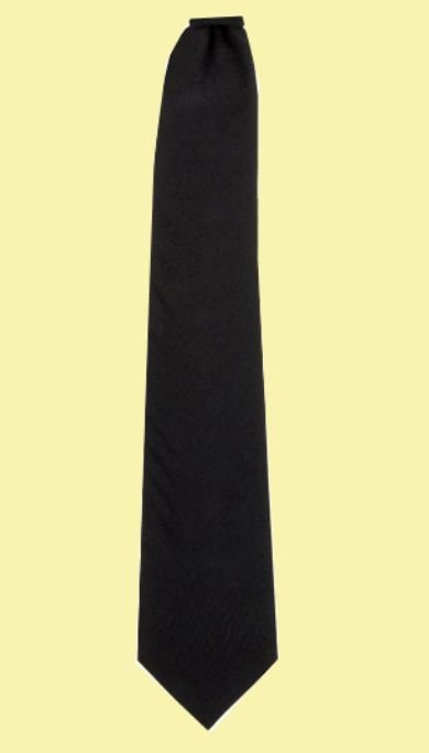 Image 2 of Black Plain Coloured Lightweight Wool Straight Mens Neck Tie