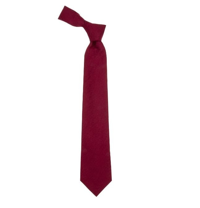Image 1 of Maroon Plain Coloured Lightweight Wool Straight Mens Neck Tie