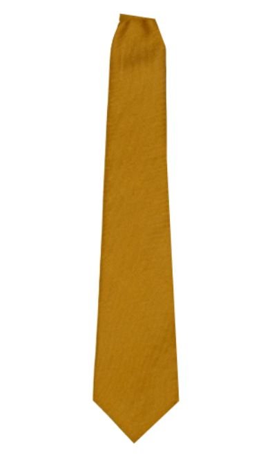 Image 3 of Antique Gold Plain Coloured Lightweight Wool Straight Mens Neck Tie