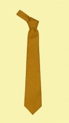 Antique Gold Plain Coloured Lightweight Wool Straight Mens Neck Tie