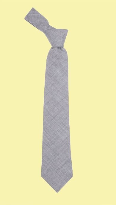 Image 0 of Light Grey Plain Coloured Lightweight Wool Straight Mens Neck Tie