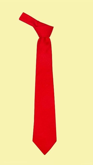 Image 0 of Red Ancient Plain Coloured Lightweight Wool Straight Mens Neck Tie