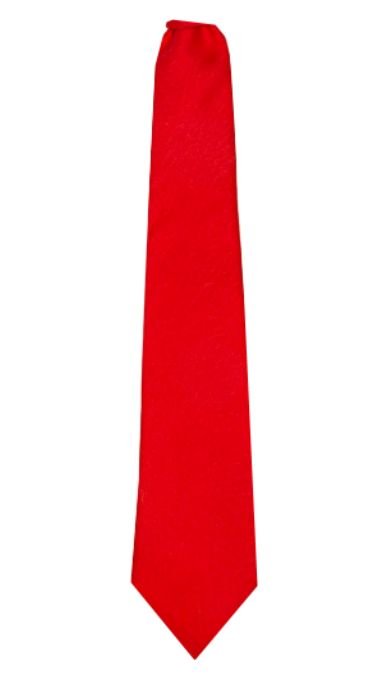 Image 3 of Scarlet Red Plain Coloured Lightweight Wool Straight Mens Neck Tie