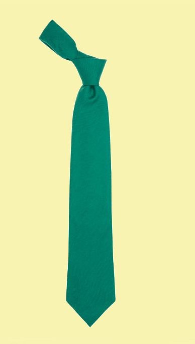 Image 0 of Green Ancient Plain Coloured Lightweight Wool Straight Mens Neck Tie