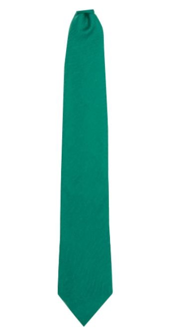Image 3 of Green Ancient Plain Coloured Lightweight Wool Straight Mens Neck Tie