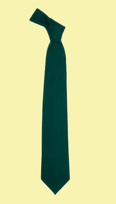 Image 0 of Bottle Green Plain Coloured Lightweight Wool Straight Mens Neck Tie
