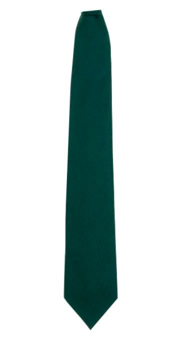 Image 3 of Bottle Green Plain Coloured Lightweight Wool Straight Mens Neck Tie
