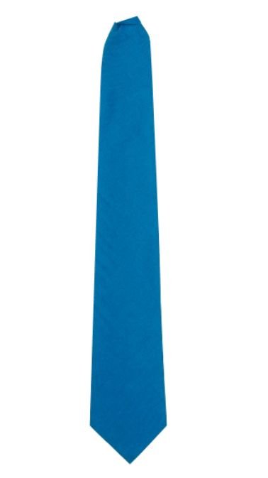 Image 3 of Blue Ancient Plain Coloured Lightweight Wool Straight Mens Neck Tie
