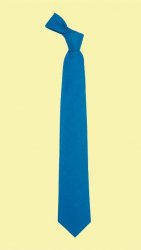Blue Ancient Plain Coloured Lightweight Wool Straight Mens Neck Tie