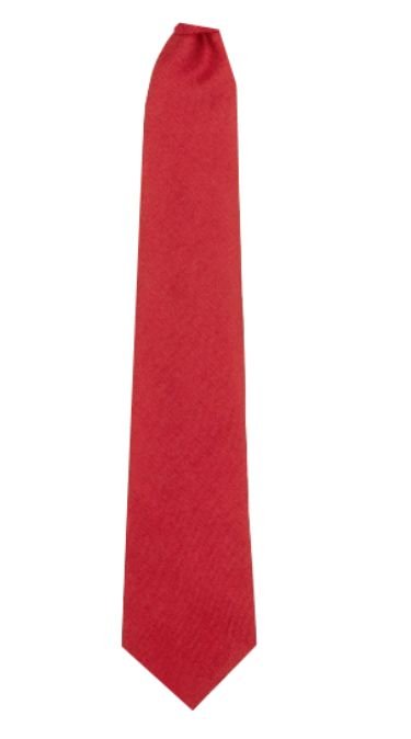 Image 3 of Red Weathered Plain Coloured Lightweight Wool Straight Mens Neck Tie