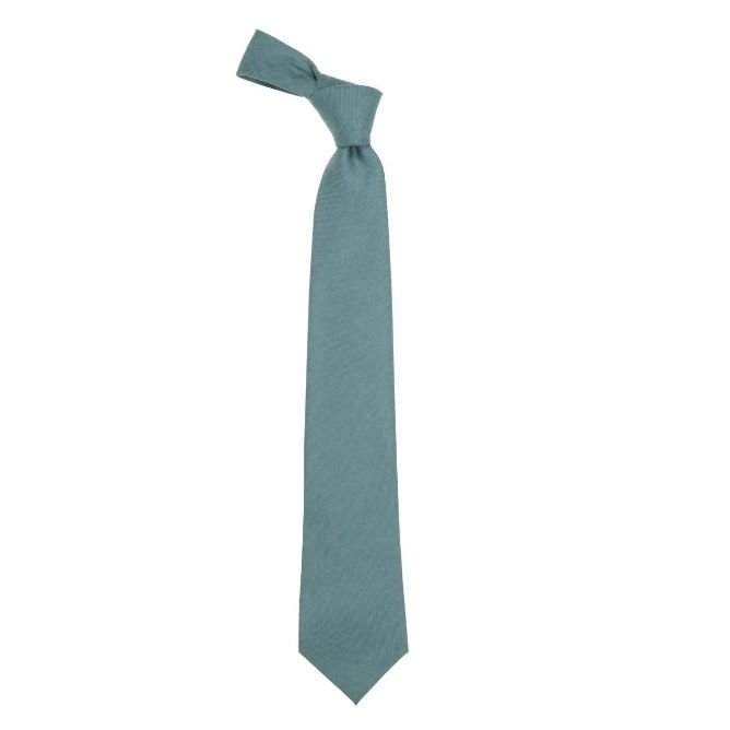 Image 1 of Blue Weathered Plain Coloured Lightweight Wool Straight Mens Neck Tie