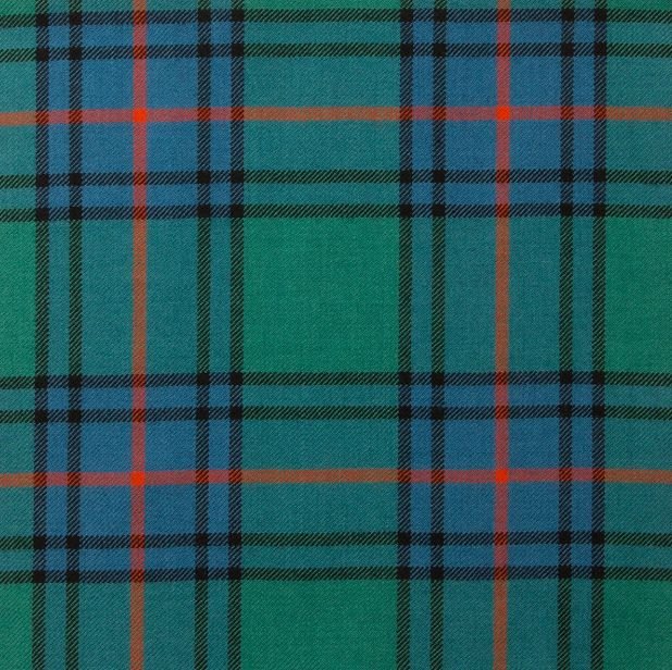 Image 1 of Shaw Green Ancient Lightweight Reiver 10oz Tartan Wool Fabric