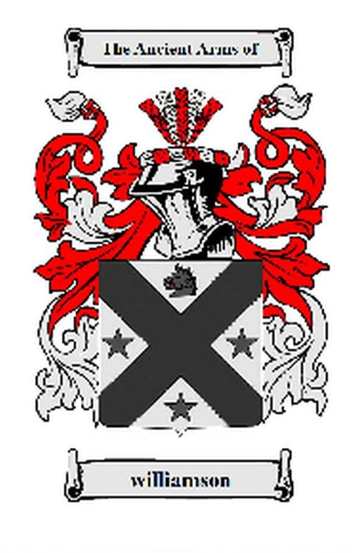 Image 1 of Williamson Coat of Arms Surname Print Williamson Family Crest Print