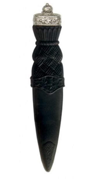 Image 1 of Scottish Thistle Polished Detail Child Ball Top Safety No Blade Sgian Dubh