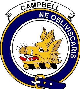 Image 1 of Campbell Clan Badge Print Campbell Scottish Clan Crest Badge