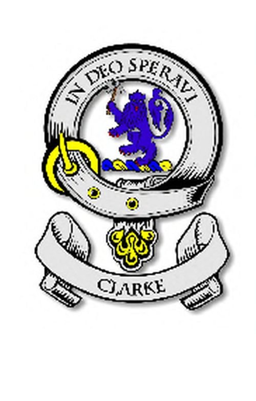Image 0 of Clarke Clan Badge Large Print Clarke Scottish Clan Crest Badge