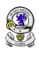 Clarke Clan Badge Print Clarke Scottish Clan Crest Badge