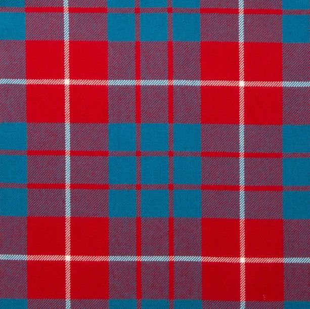 Image 1 of Hamilton Red Modern Lightweight Reiver 10oz Tartan Wool Fabric