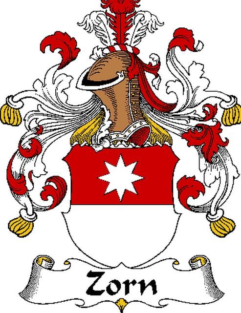 Image 0 of Zorn German Coat of Arms Print Zorn German Family Crest Print