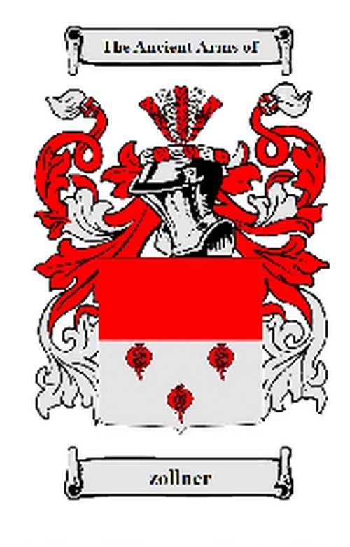 Image 1 of Zollner German Coat of Arms Large Print Zollner German Family Crest 