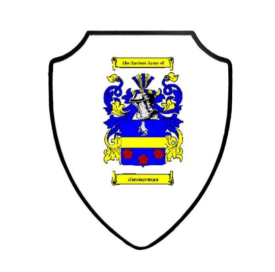 Image 3 of Zimmerman German Coat of Arms Family Surname Crest Wooden Wall Plaque Shield