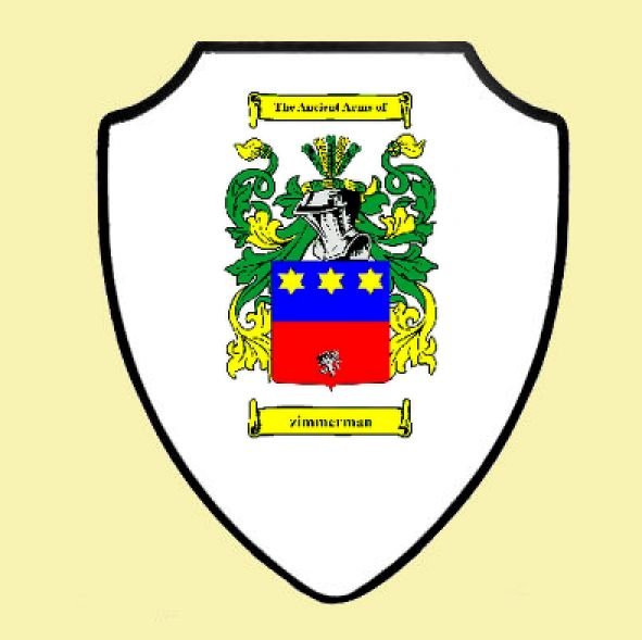 Image 4 of Zimmerman German Coat of Arms Family Surname Crest Wooden Wall Plaque Shield
