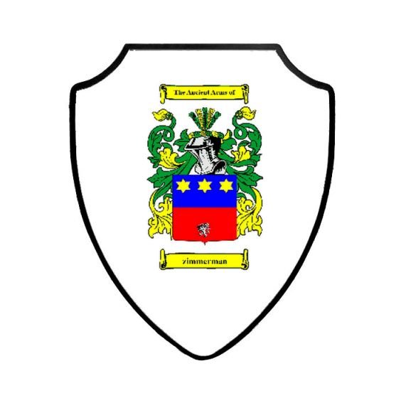 Image 5 of Zimmerman German Coat of Arms Family Surname Crest Wooden Wall Plaque Shield